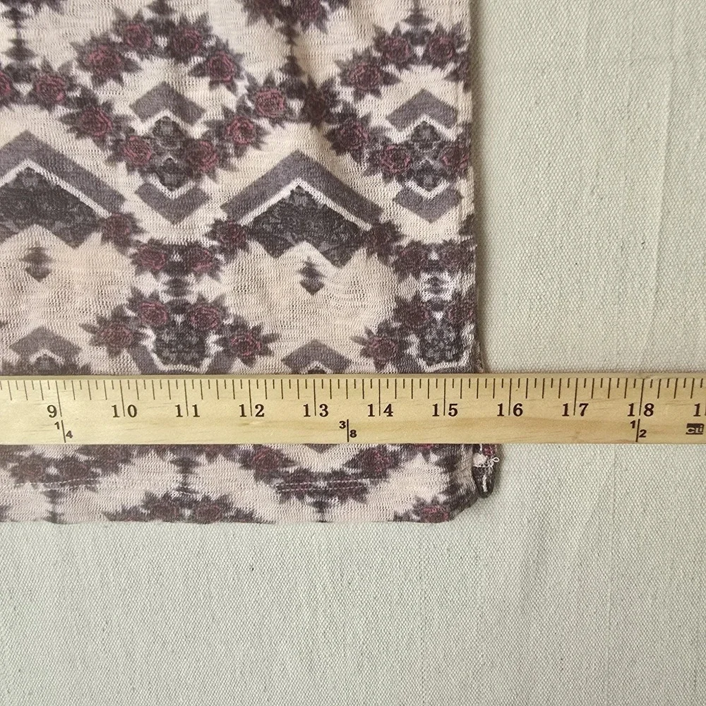 Free People‎ Beautiful Aztec Rose Design Racer Open Back Long Dress Sz S - Picture 4 of 12